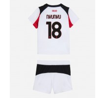 AC Milan Christopher Nkunku #18 Koszulka Wyjazdowa dzieci 2025-26 Krótki Rękaw (+ krótkie spodenki)